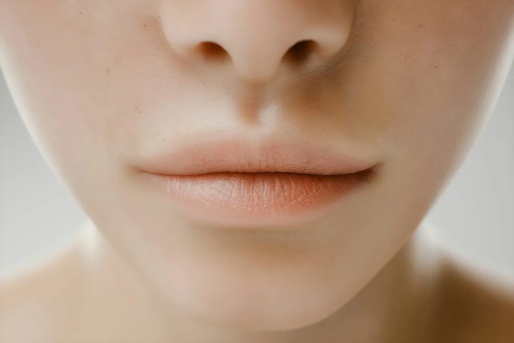 Close-up of a mouth and jaw, illustrating everyday functions considered during jaw rehabilitation